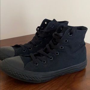 ALL black high top Converse